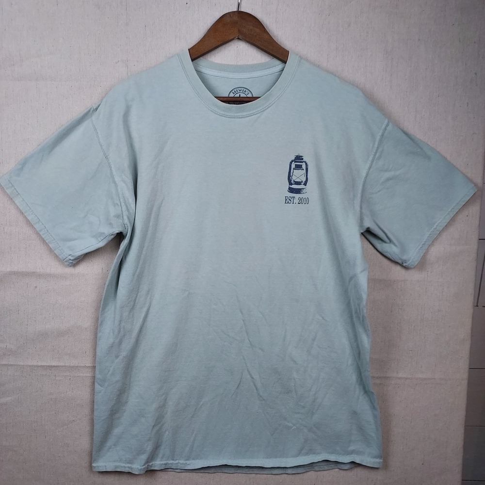 Brewer's Lantern Graphic T Shirt L Relaxed Fit Sage Dog Outdoor Classic outdoor